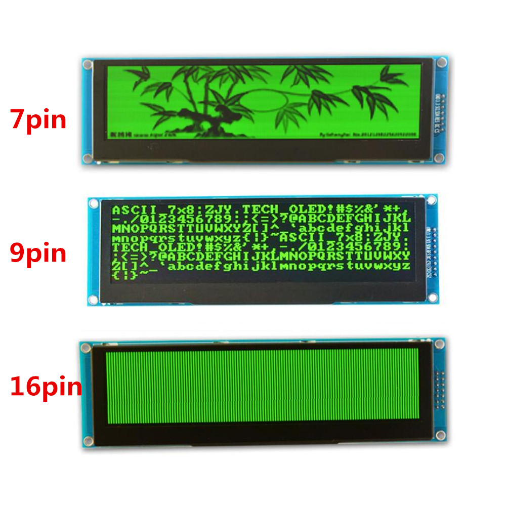 7/9/16Pin 5.5 인치 녹색 OLED 디스플레이 모듈, LCD 화면 25664 OLED SSD1322 직렬 화면 SPI 인터페이스